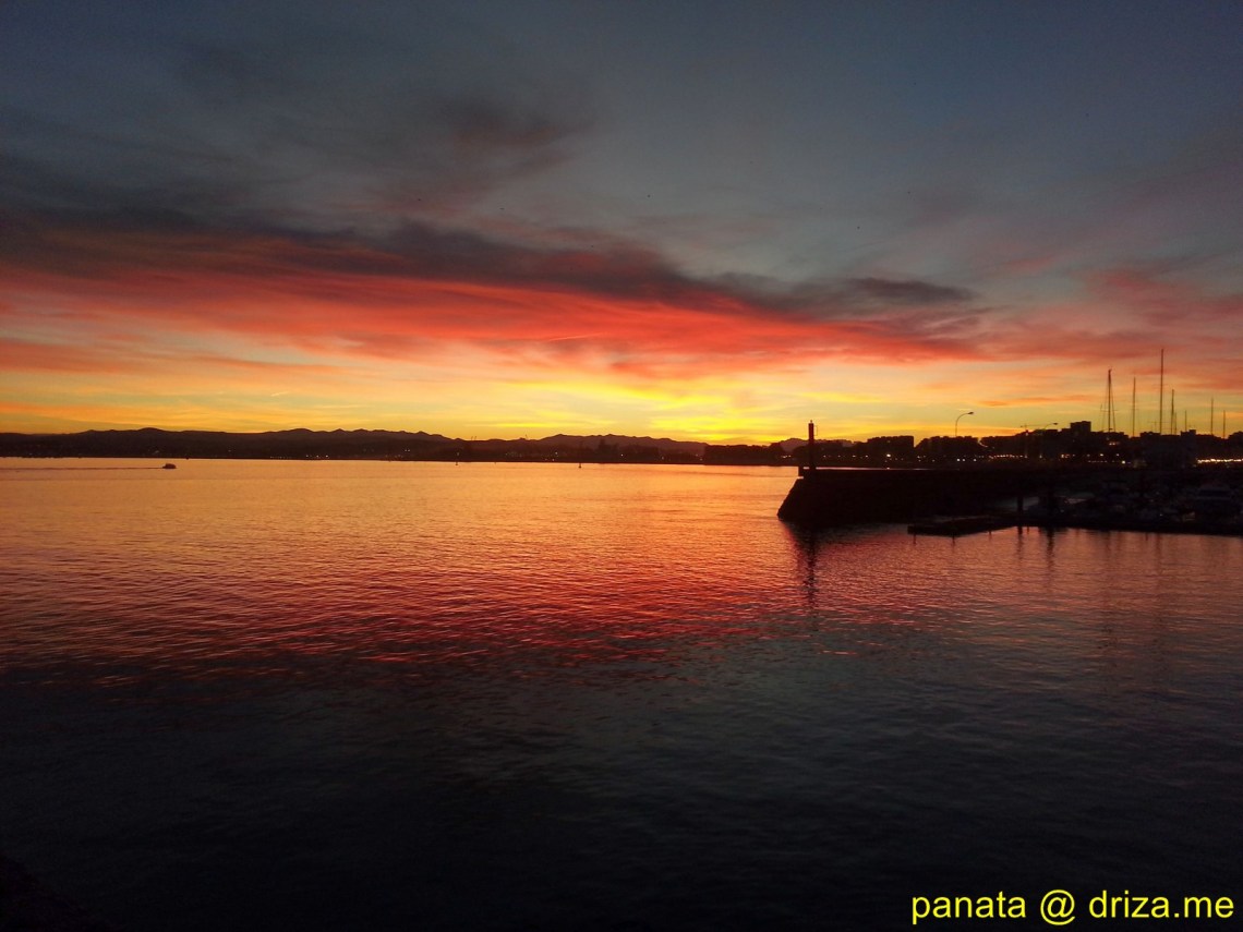 Atardecer en la dársena de Molnedo (Foto: Panata)